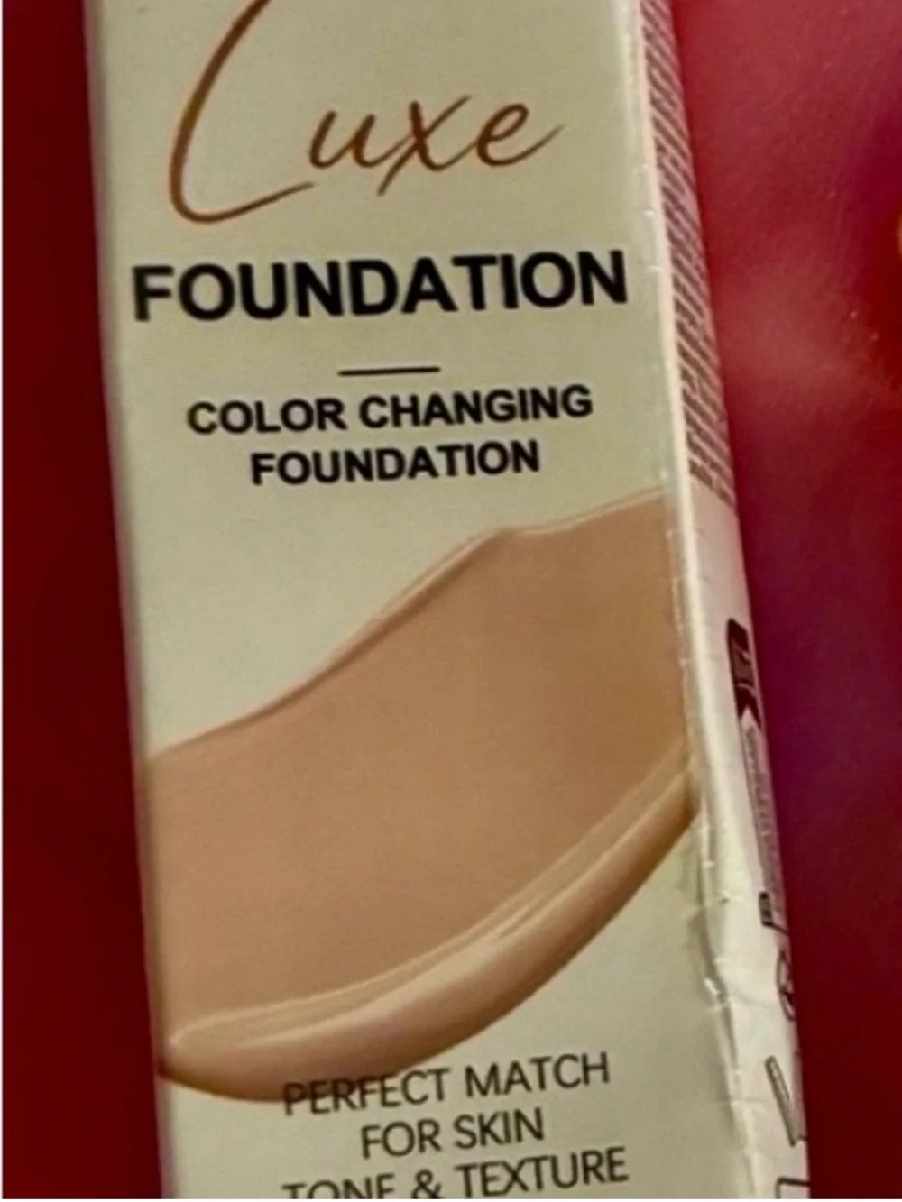 Luxe Foundation, sponge, brush application and concealer